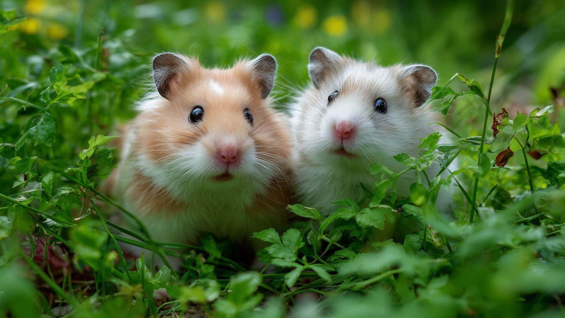 Dwarf hamster in a natural pose