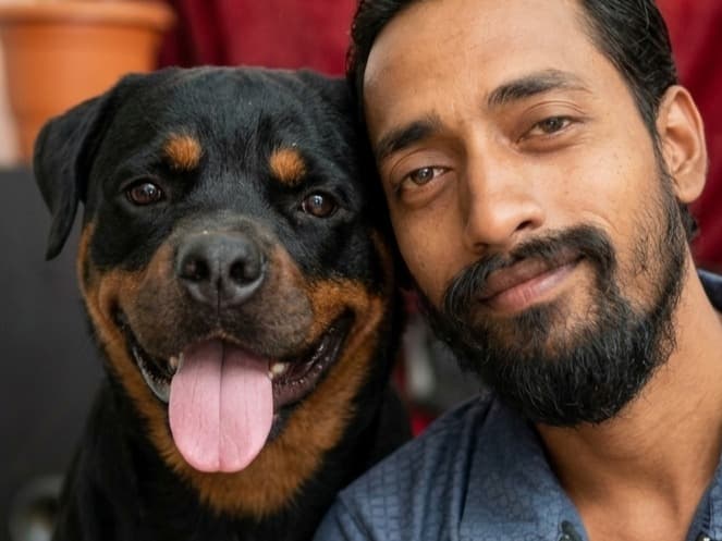 Rottweiler 1 year 1 month old male large named Romio for breeding in Kolkata, West Bengal | Petmeetly