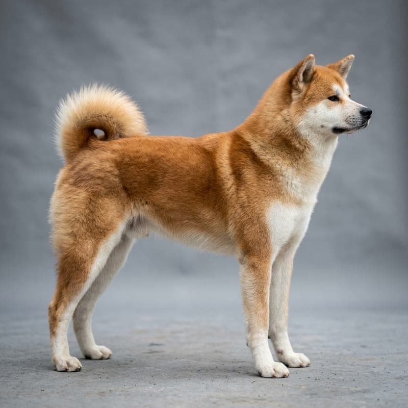 A red-fawn Akita