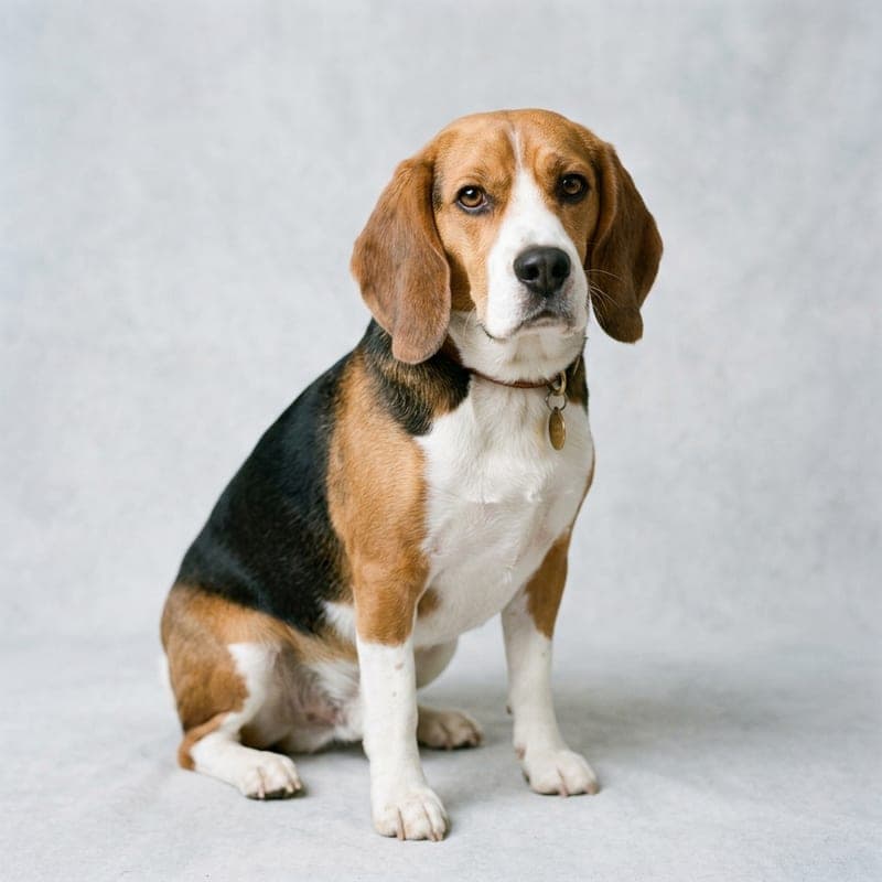 A classic tricolor Beagle