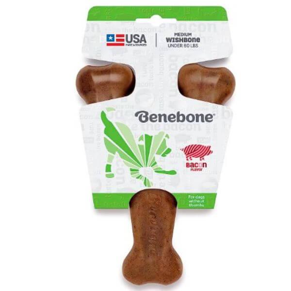 Benebone Real Flavor Wishbone Dog Chew Toy-petmeetly.com