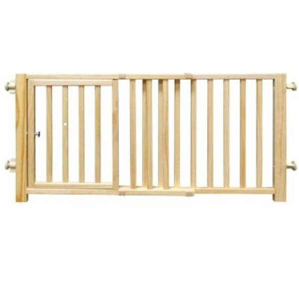 Four Paws Walk-Over Wood Safety Gate-petmeetly.com